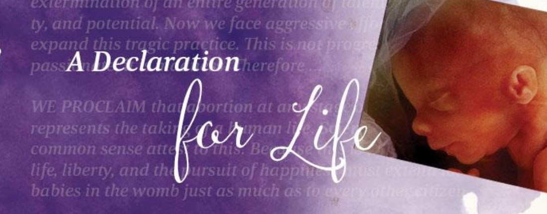 Have you signed the Declaration for Life?