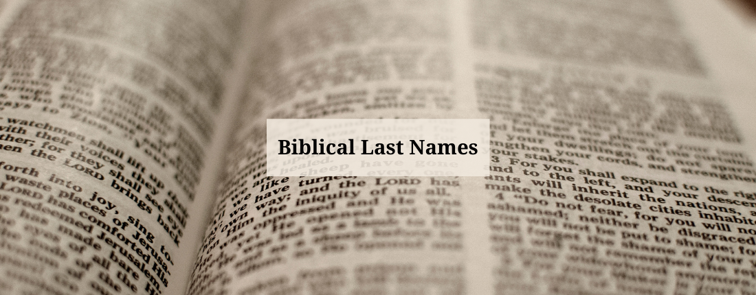 BIBLICAL LAST NAMES